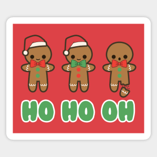 Funny Christmas Gingerbread Man Sticker